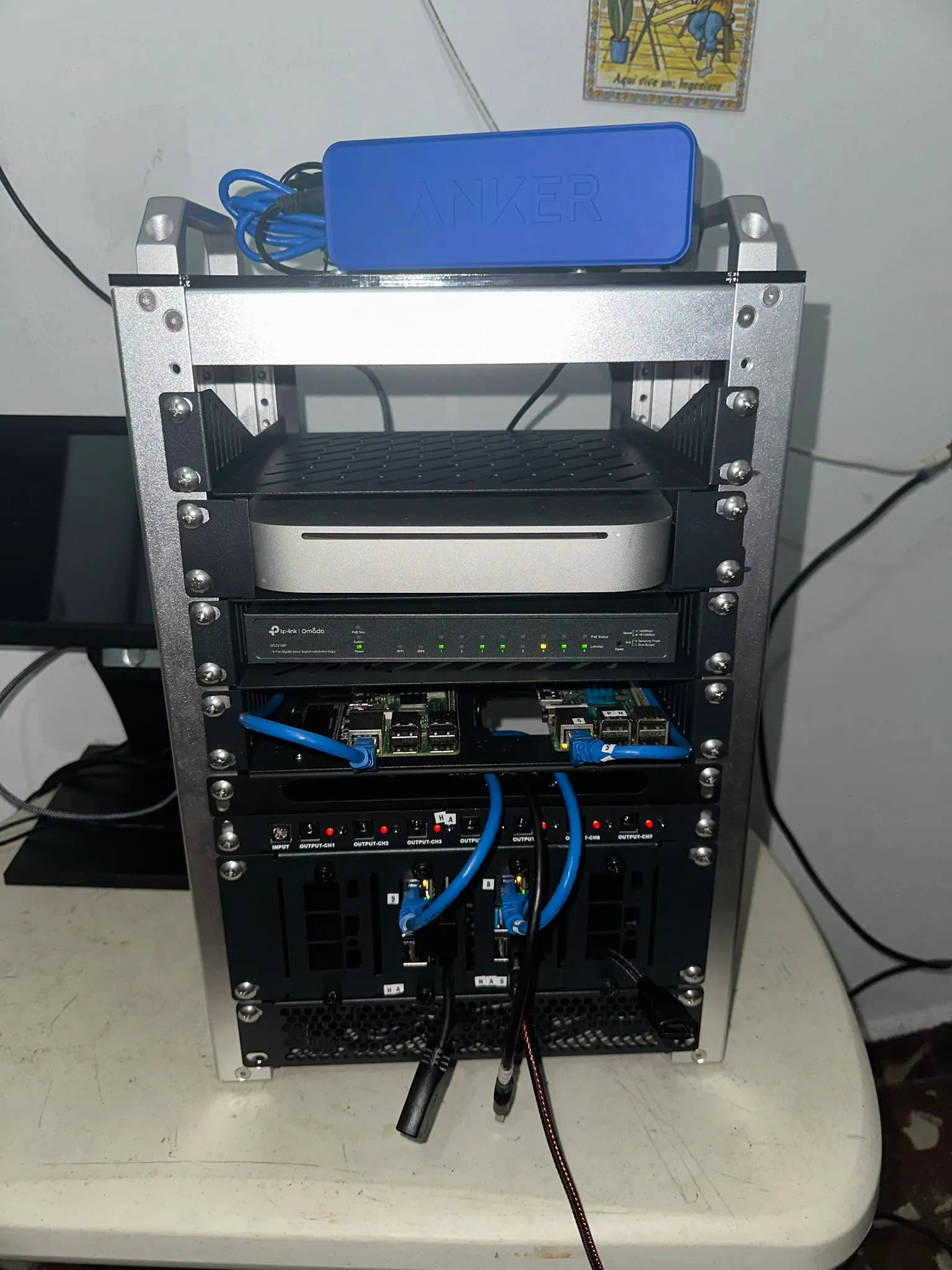 Minirack v1, June 2025, Raspberry Pi based